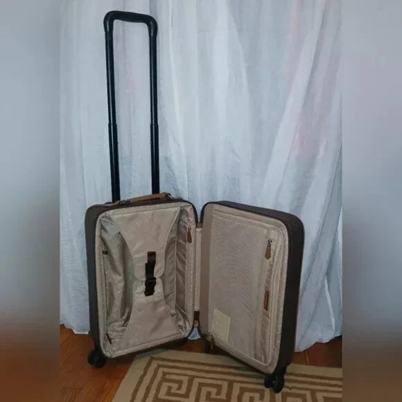 Michael Kors Logo Rolling Travel Trolley Suitcase Carry On Bag - Brown​​ - Picture 13 of 15